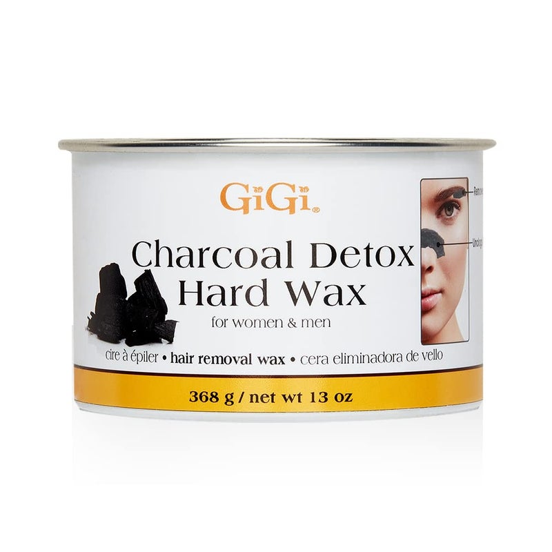 شمع غيغي للفكّ detox بالفحم للبشرة الحساسة - شمع إزالة الشعر العميق المنظف والمطهر، 13 أونصة، عبوة واحدة
