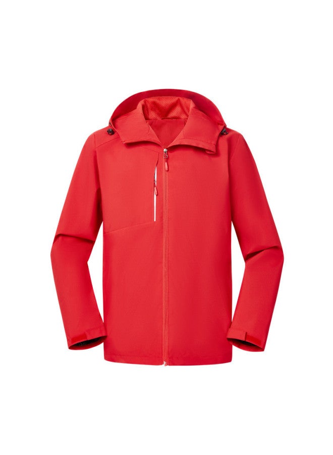 Sports Hooded Windbreaker Jacket Lightweight Thin Windproof Outdoor Cycling Training Work Coat for Spring and Summer