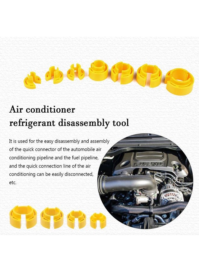 ASUBHA AC Fuel Line Disconnect Tool Set, Fuel Line Removal Tool Includes 1/4, 5/16, 3/8, 1/2, 5/8, 3/4, 7/8Inch Quick Disconnect Tool Kit for Automotive AC Fuel Line and Transmission Oil Cooler - Image 3