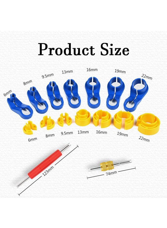 ASUBHA AC Fuel Line Disconnect Tool Set, Fuel Line Removal Tool Includes 1/4, 5/16, 3/8, 1/2, 5/8, 3/4, 7/8Inch Quick Disconnect Tool Kit for Automotive AC Fuel Line and Transmission Oil Cooler - Image 2
