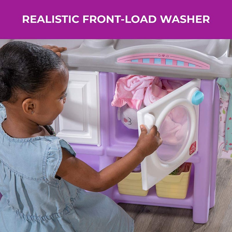 Step2 Love & Care Deluxe Baby Doll Nursery Playset for Kids, Combined Kitchen and Changing Station, Includes Toy Accessories, Easy to Assemble, Toddlers Ages 2 - 6 Years Old, Lavender - Image 4