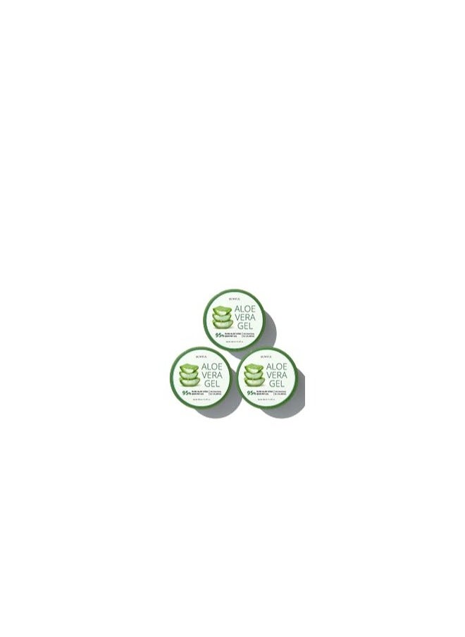 Eunyul EUNYUL [PACK OF 3] Aloe Vera Soothing Gel 95% 10. 14 fl. oz. / 300ml X 3EA Korean Skincare Body Care, After Sunburn  - Image 1