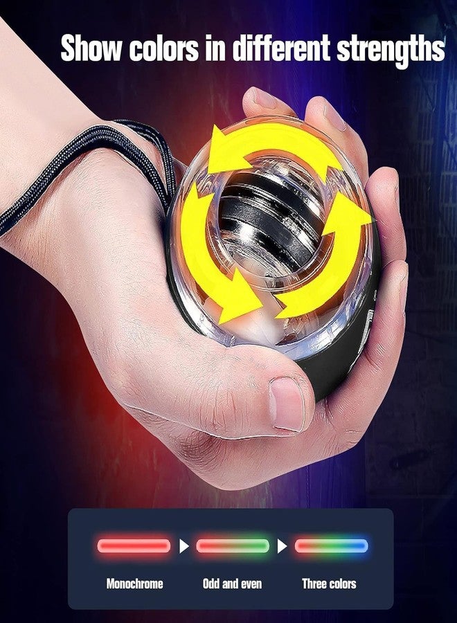 ABTER جهاز تمرين معصم بكرة دوارة ذاتية التشغيل - يقوي الساعدين والمعصمين والأصابع وقوة القبضة - أداة لياقة بدنية صغيرة الحجم للمنزل والمكتب والصالة الرياضية - Image 5