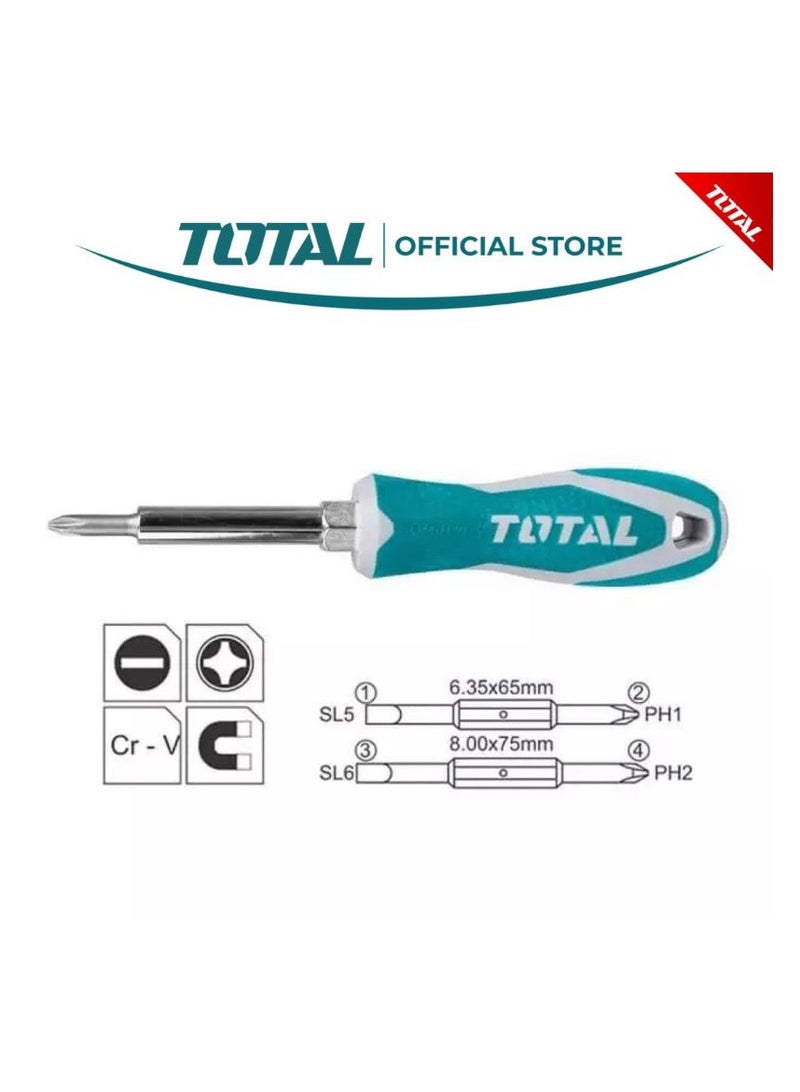 توتال TOTAL طقم مفك براغي قصير 6 في 1 THT2506076  - Image 3