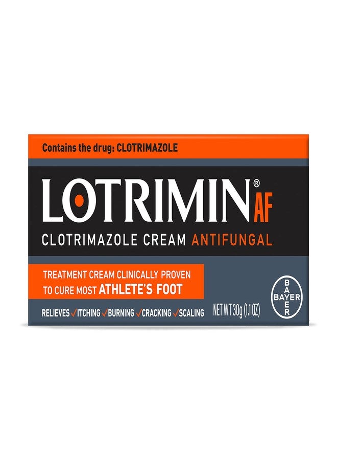 Lotrimin كريم لوتريمين AF: علاج فطريات القدم الرياضي 1% كلوتريمازول، مثبت سريرياً فعاليته، 1.1 أونصة (مظهر جديد) - Image 1