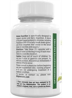 BiOptimizers Gluten Guardian 3.0 with AstraZyme - Enzyme Supplement for Gluten Digestion - Contains DPP-IV to Digest Wheat, Barley & Other Cereal Grains - Helps Prevent Bloating, Gas, and Indigestion, 90 Capsules  - Image 3