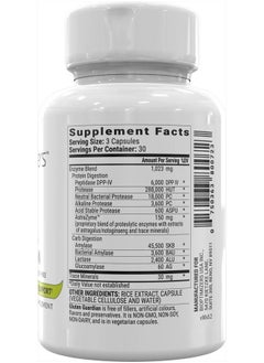 BiOptimizers Gluten Guardian 3.0 with AstraZyme - Enzyme Supplement for Gluten Digestion - Contains DPP-IV to Digest Wheat, Barley & Other Cereal Grains - Helps Prevent Bloating, Gas, and Indigestion, 90 Capsules  - Image 2
