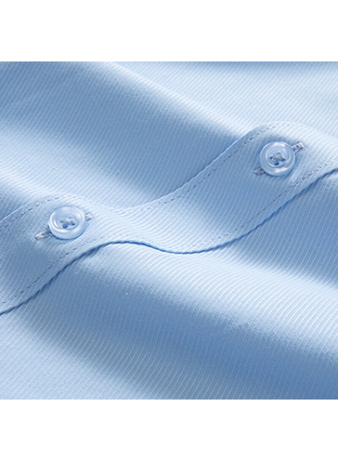 Tucano Men's Short Sleeve Shirt Summer Wrinkle-free Non-iron Business Casual All-match Top Men's White M - Image 2