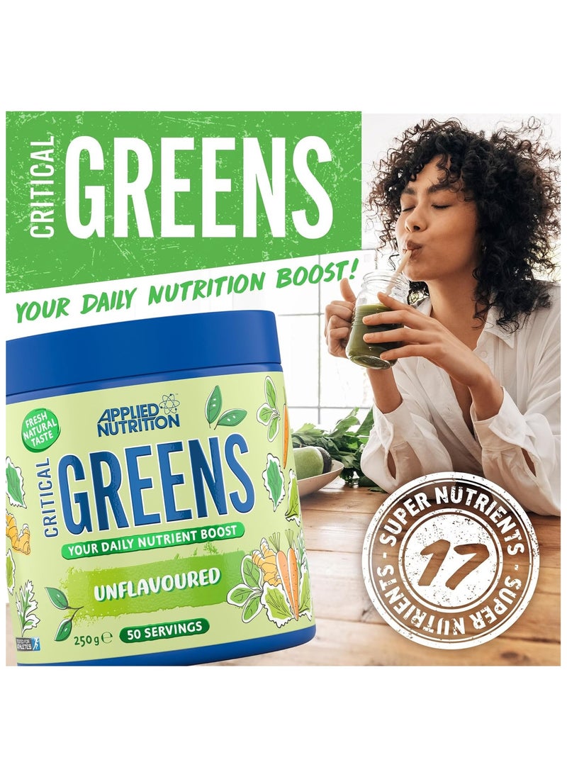 Applied Nutrition Applied Nutrition Critical Greens, Unflavored-250gm- 50 Servings  - Image 2