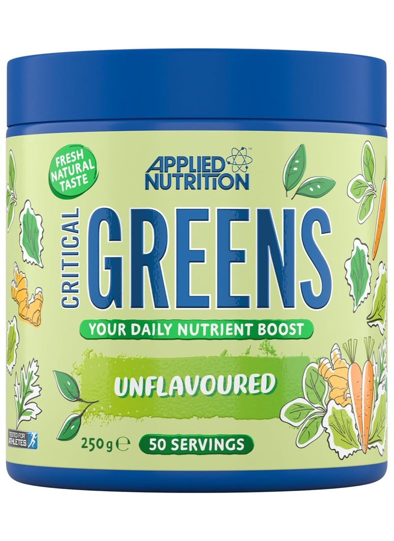 Applied Nutrition Applied Nutrition Critical Greens, Unflavored-250gm- 50 Servings  - Image 1