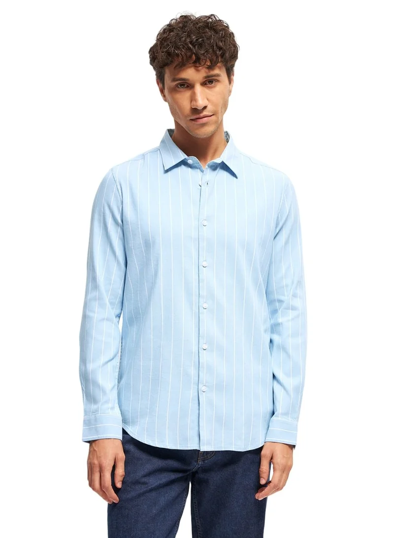THE BEAR HOUSE Cotton Shirt for Men | Slim Fit, Long Sleeve, Casual & Formal Wear | Soft, Breathable Fabric for Office, Everyday, & All-Season Use in Classic & Trendy