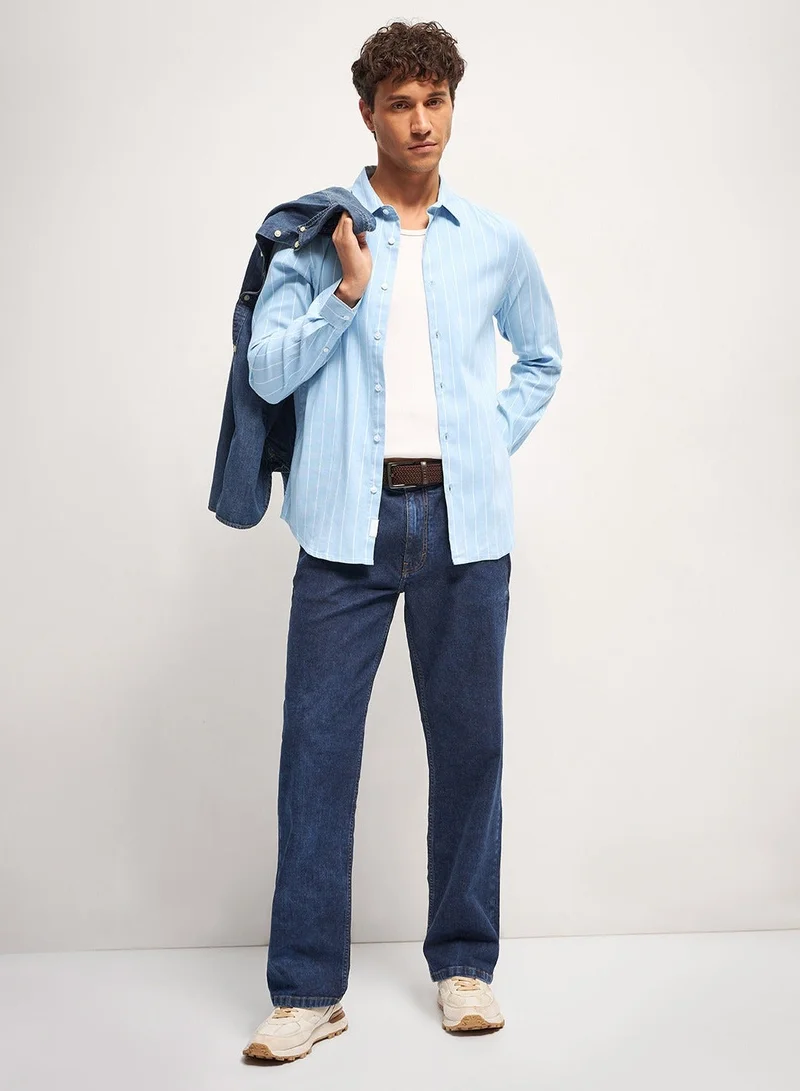 THE BEAR HOUSE  Cotton Shirt for Men | Slim Fit, Long Sleeve, Casual & Formal Wear | Soft, Breathable Fabric for Office, Everyday, & All-Season Use in Classic & Trendy for Men | Best Price UAE