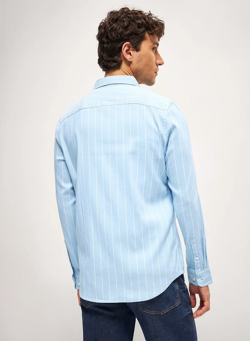 THE BEAR HOUSE  Cotton Shirt for Men | Slim Fit, Long Sleeve, Casual & Formal Wear | Soft, Breathable Fabric for Office, Everyday, & All-Season Use in Classic & Trendy for Men | Best Price UAE