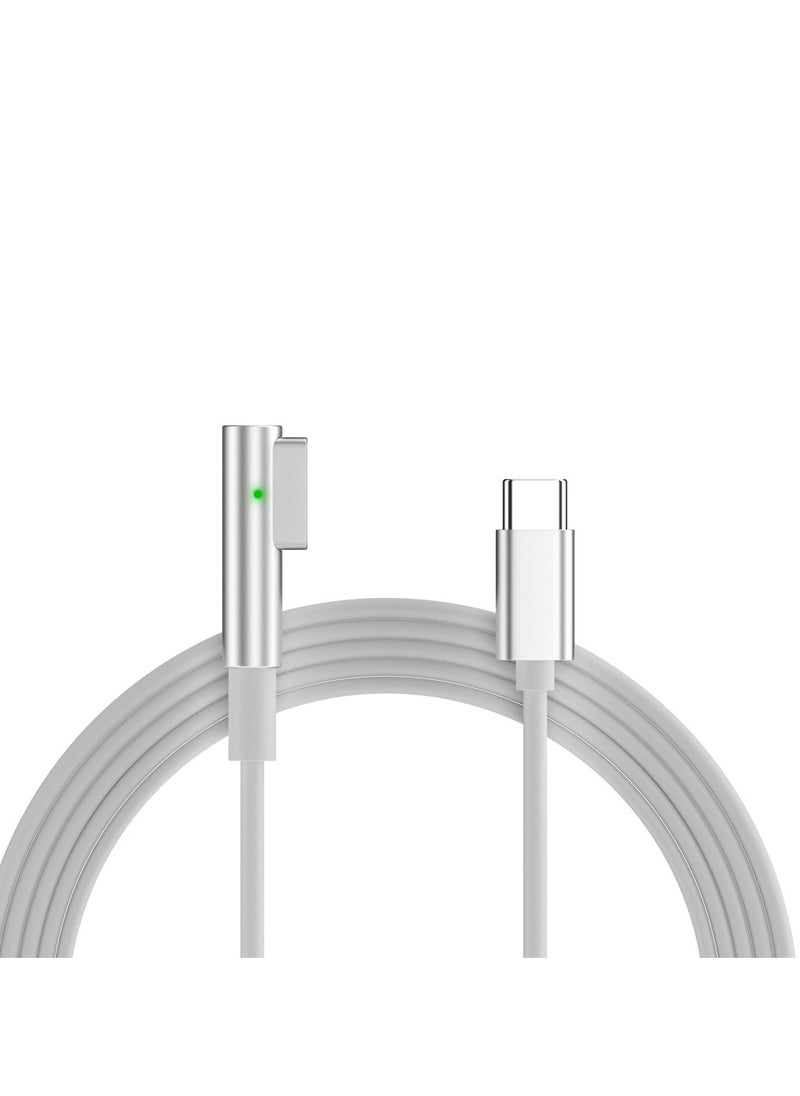 PD Type-C to Magnetic 1 Charging Cable 65W L-Tip Magnetic Head with 5Gbps Super Speed, Compatible with MacBook Air