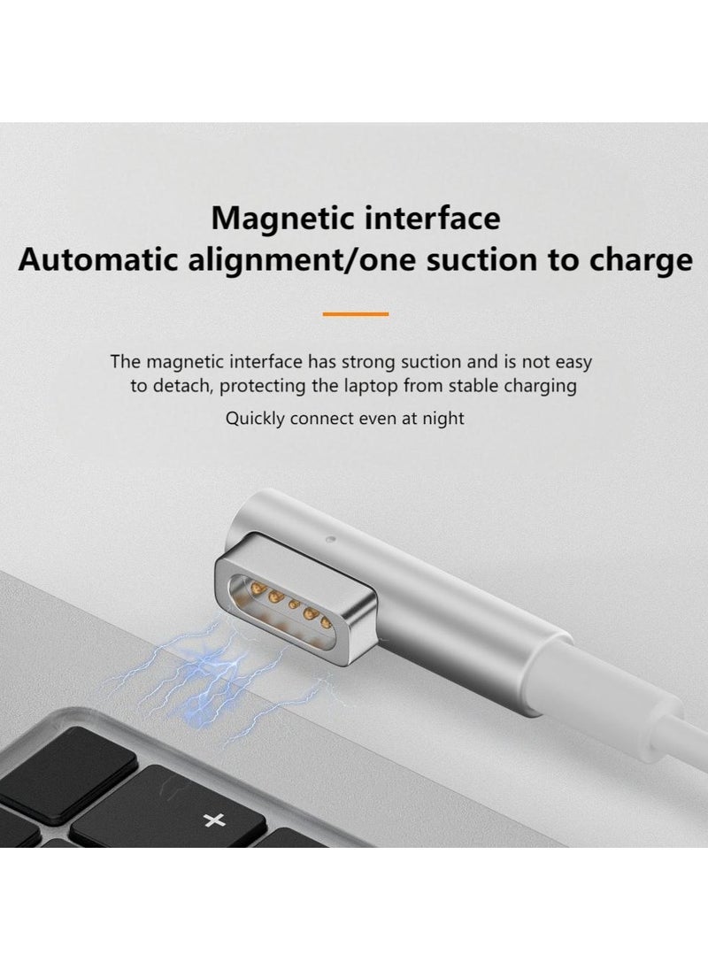 PD Type-C to Magnetic 1 Charging Cable 65W L-Tip Magnetic Head with 5Gbps Super Speed, Compatible with MacBook Air
