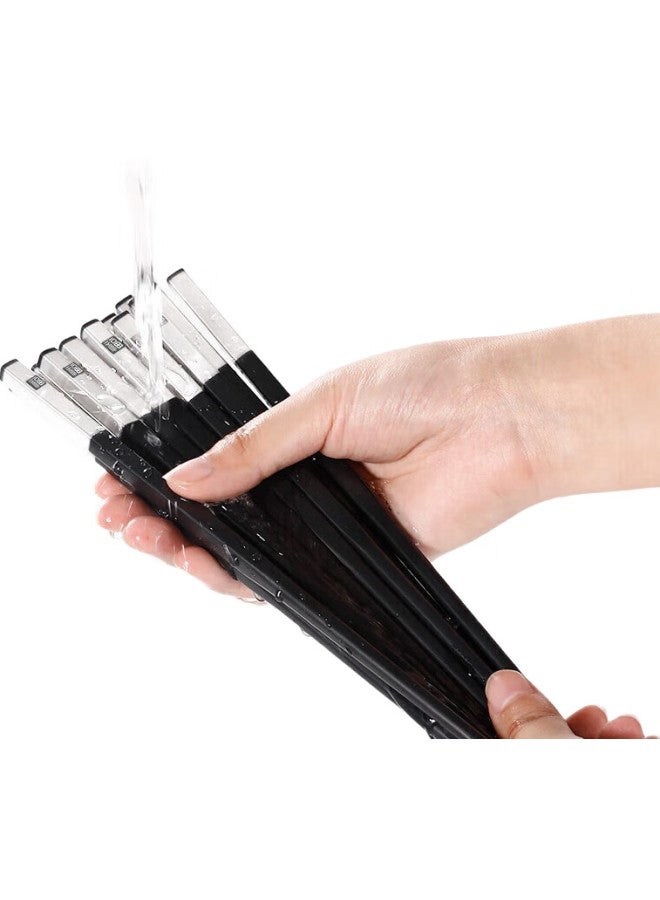 Pinyu Yu Alloy Chopsticks, High-Quality Anti-Mold, One Pair Per Person, Household Grade, Non-Slip, Heat-Resistant, For Home And Hotel Use, Tableware, 10 Pairs - Image 1