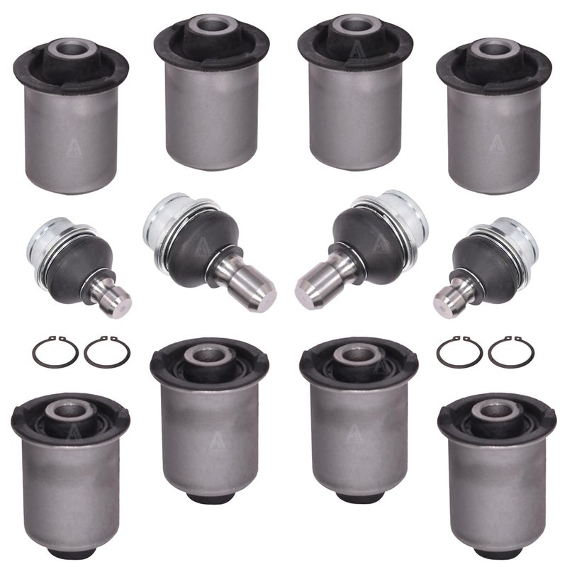 AUTOACER Rear Suspension Kit 12 Pcs Rear Upper Lower Control Arm Bushings Ball Joints Kit Left Right for Pathfinder R51 20052012 FITS 25DCi 25TD 40 V6 ENGINE
