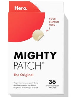 Mighty Patch 36-Piece Hydrocolloid Acne Pimple Spot for Face for Acne Pimple Spot  - Image 1