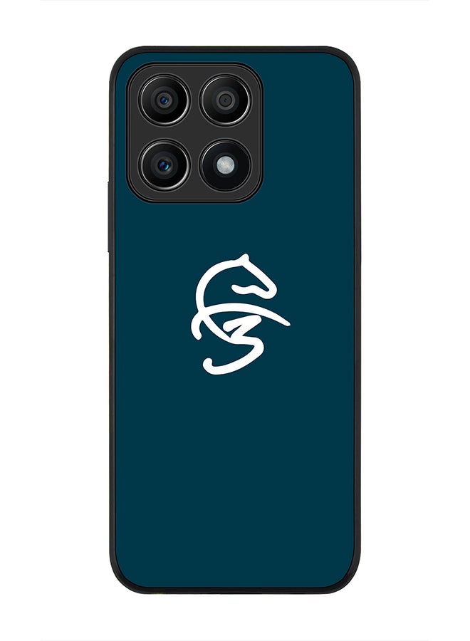 Stylizedd Rugged Black edge case for Honor X8A 4G Slim fit Soft Case Flexible Rubber Edges Anti Drop TPU Gel Thin Cover - Faz3 Icon Blue - Image 1