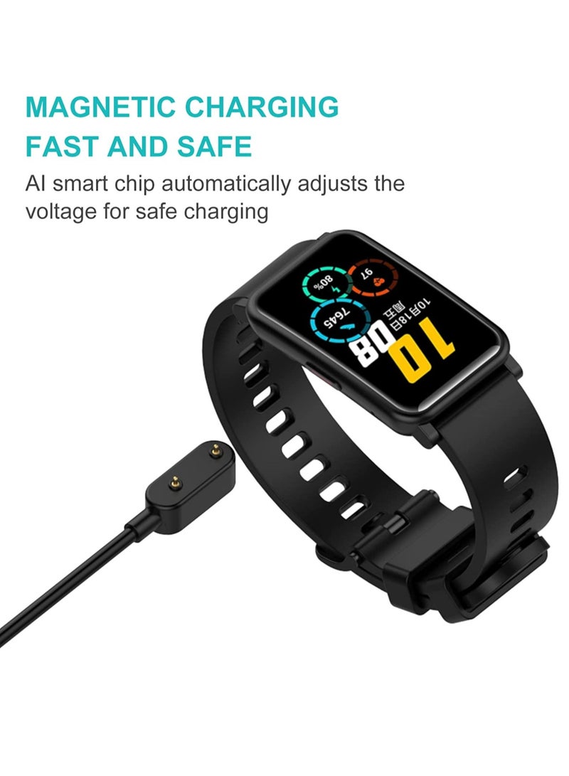 ELTRAZONE Charger Compatible with Huawei Watch Fit, USB Charging Cable Cord Base Dock Charger Adapter Stand For Huawei Band 6 smartwatch (Black) - Image 2