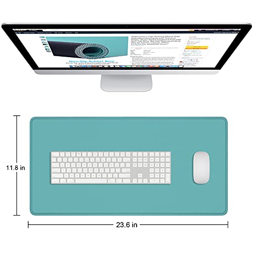 Dapesuom Large Mouse Pad, Extended Gaming Mouse Mat with Stitched Edges, Full Size Desk Mats with Non-Slip Base, Computer Big Desktop Keyboard Pad for Gamer, Laptop, Office, 23.6 x 11.8 in, Green - Image 2