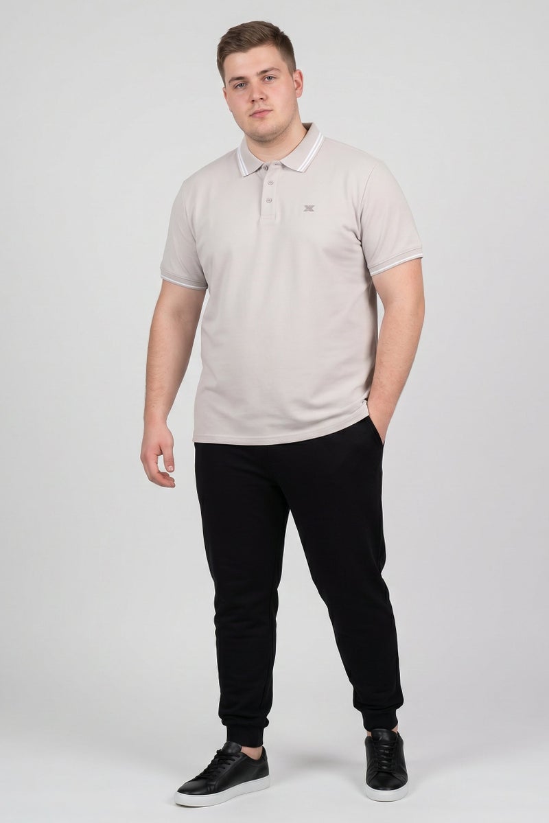 RBX Men Sportswear Fit Short Sleeve Outdoor Polo Shirt, Light Grey - Image 2