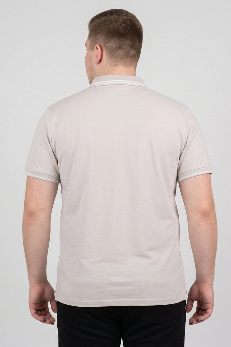 RBX Men Sportswear Fit Short Sleeve Outdoor Polo Shirt, Light Grey - Image 4