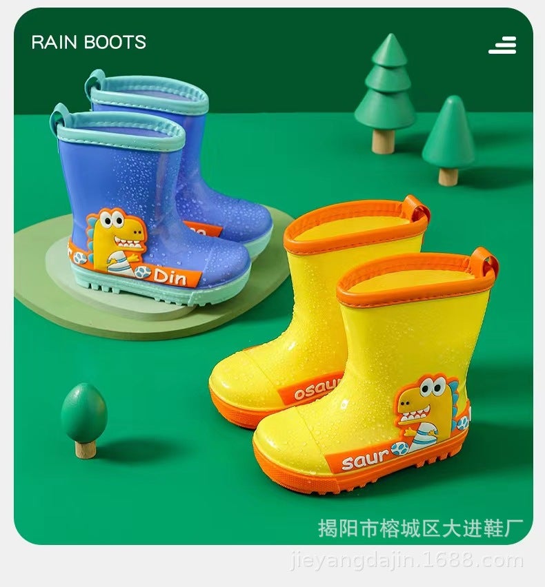 Children'S Rain Boots Boys And Babies Thickened Non-Slip Lightweight Low-Top Rain Boots Primary School Girls Cartoon Wear-Resistant Water Shoes - Image 2