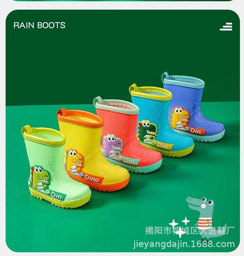 Children'S Rain Boots Boys And Babies Thickened Non-Slip Lightweight Low-Top Rain Boots Primary School Girls Cartoon Wear-Resistant Water Shoes - Image 4