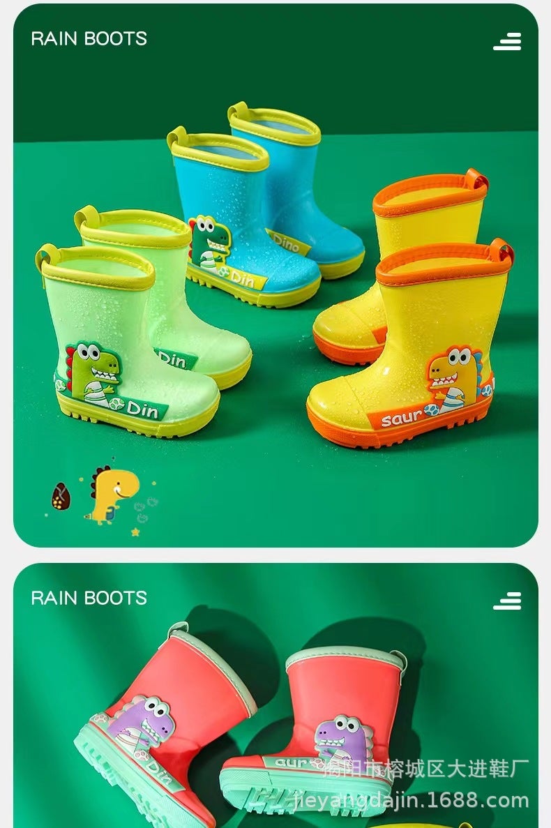 Children'S Rain Boots Boys And Babies Thickened Non-Slip Lightweight Low-Top Rain Boots Primary School Girls Cartoon Wear-Resistant Water Shoes - Image 1