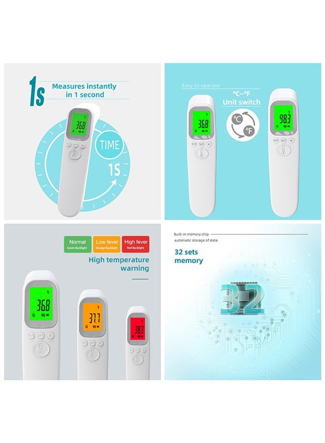 No-Touch Thermometer with Smart Digital Screen for Adults and Kids,Accurate Digital Thermometer,2 in 1 Forehead and Object Thermometer - Image 2