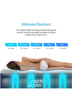 ACTIVE ERA Air Bed Premium King Size Inflatable Mattress with a Built-in Electric Pump and Pillow (Queen) 152 x 203 x 50 cm  - Image 2