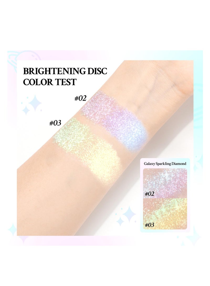 Excefore Face Highlighter Palette, Multichrome Glitter Highlighter Waterproof Long-Lasting Makeup, Brightens Face Complexion Contour, Inner Corner Eye Highlighter Illuminator, Silky Creamy Mineral Eyeshadow - Image 3