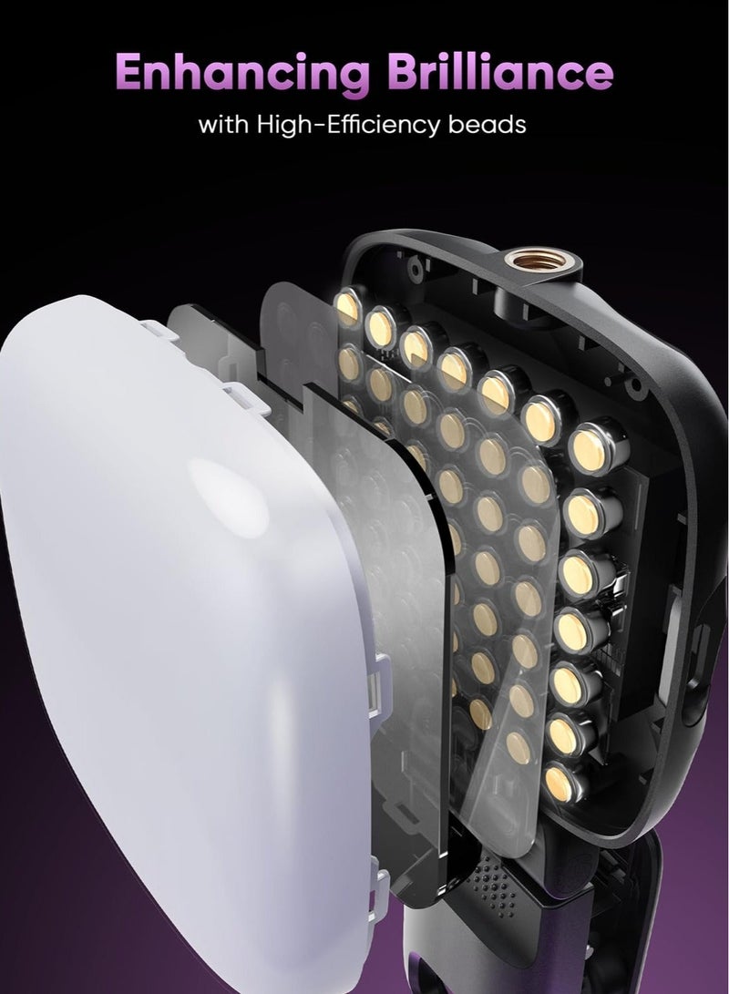 Captaintech LED Video Light, Selfie Light with Front & Back Phone Clip, Selfie Light for iPhone, with 3 Light Modes, Portable Light for TikTok, Makeup, Vlog, Selfie, Live Stream - Image 4