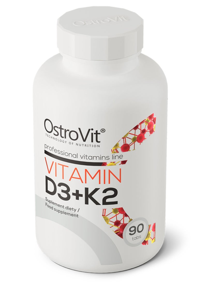 OstroVit Vitamin D3 + K2 90 tablets, Immune & Muscle Support – High Absorption  - Image 2