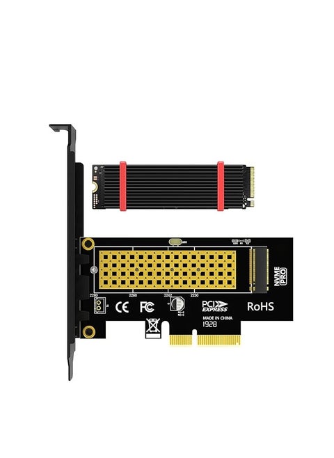 بطاقة محول JEYI M.2 NVME SSD إلى PCIE X1، بطاقة توسعة 2280 SSD PCIe 3.0 4.0 لأجهزة الكمبيوتر المكتبية، PCI-E GEN4 16Gbps Full Speed ​​SK1