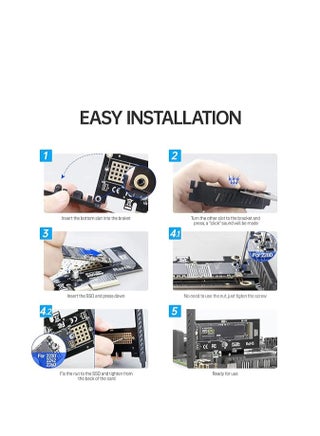 JEYI JEYI NVME SSD to PCIE X1 Adapter Card, 2280 SSD PCIe