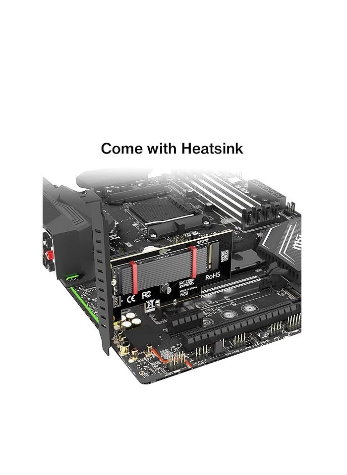 بطاقة محول JEYI M.2 NVME SSD إلى PCIE X1، بطاقة توسعة 2280 SSD PCIe 3.0 4.0 لأجهزة الكمبيوتر المكتبية، PCI-E GEN4 16Gbps Full Speed ​​SK1