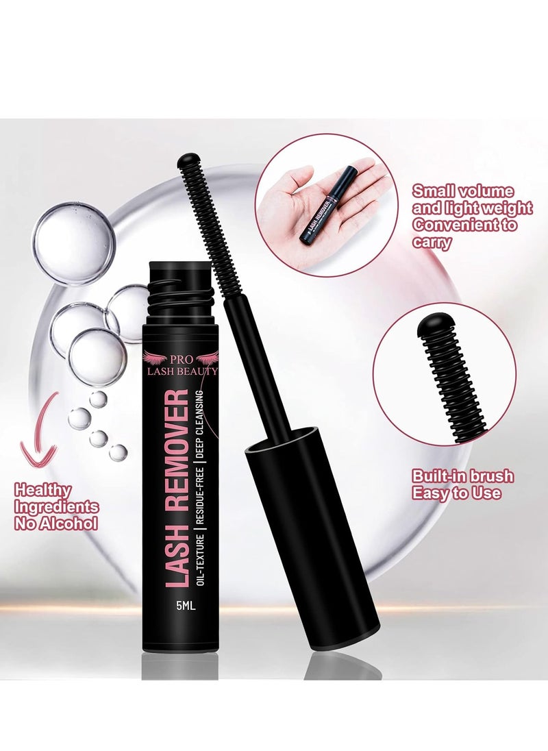 PRO LASHBEAUTY Cluster Lash Glue Remover 5 ML Lash Remover DIY Eyelash Extension Remover Eye Makeup Cleanser, Easy Removal of Cluster Eyelashes Gentle Soothing Nourishing Self-Use Oil Texture 5ML  - Image 2