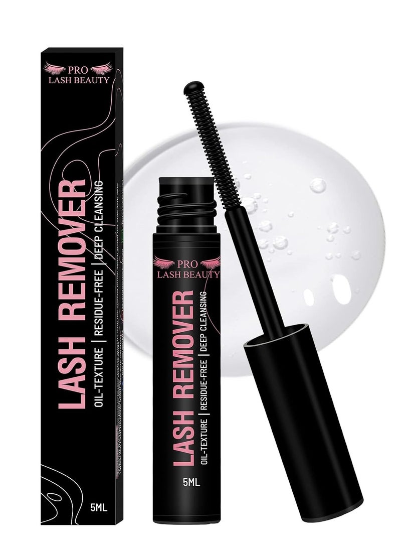 PRO LASHBEAUTY Cluster Lash Glue Remover 5 ML Lash Remover DIY Eyelash Extension Remover Eye Makeup Cleanser, Easy Removal of Cluster Eyelashes Gentle Soothing Nourishing Self-Use Oil Texture 5ML  - Image 1