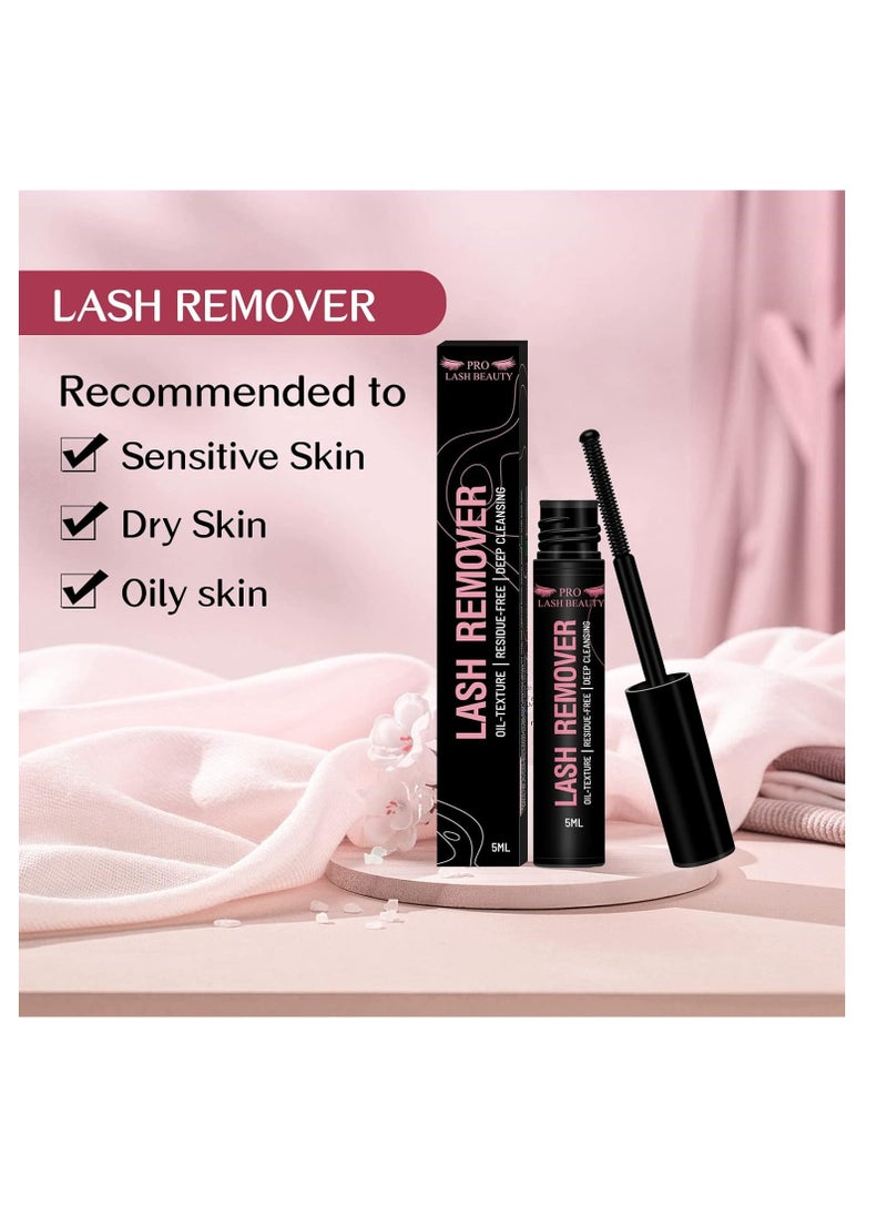 PRO LASHBEAUTY Cluster Lash Glue Remover 5 ML Lash Remover DIY Eyelash Extension Remover Eye Makeup Cleanser, Easy Removal of Cluster Eyelashes Gentle Soothing Nourishing Self-Use Oil Texture 5ML  - Image 3