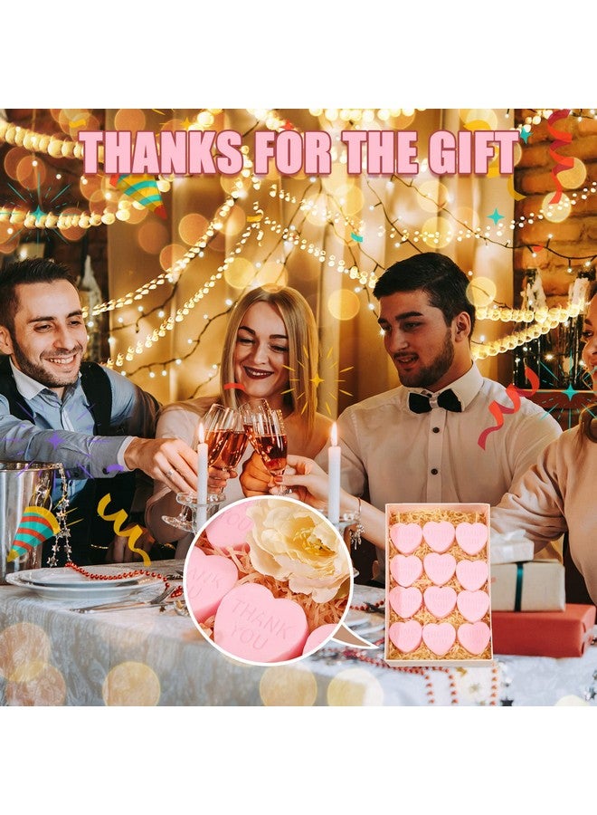 Demissle 60 Sets Scented Heart Soap Favors for Guests Baby Shower Favors Soaps Thank You Soap Christmas Gifts with Thank You Tags Organza Bag Heart Soap Wedding Party Bridal (Pink) - Image 4