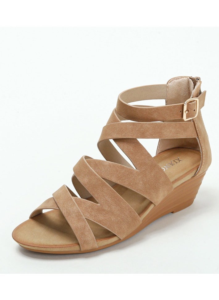 SIKETU Summer Slope Thick Bottom Women's Casual Simple Roman Sandals  - Image 2