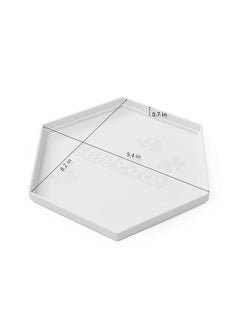Becko US Becko US Stackable Puzzle Sorting Trays Jigsaw Puzzle Sorters with Lid Puzzle Accessory for Puzzles Up to 1500 Pieces, 8 Hexagonal Trays (White)  - Image 2