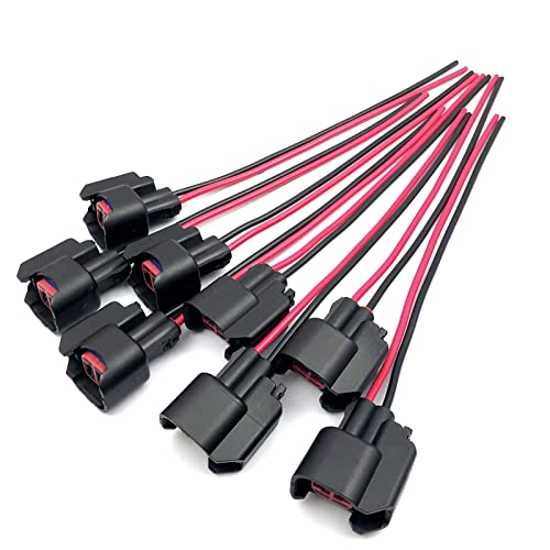 FainWan (8pcs) Fuel Injector Connector for EV6 EV14 USCAR Pigtail Harness Socket Plug Wire for LS2 LS3 LS7 Compatible with G-M Fo-rd Do-dge J-e-e-p Mustang Vehicles Bos-ch - Image 5