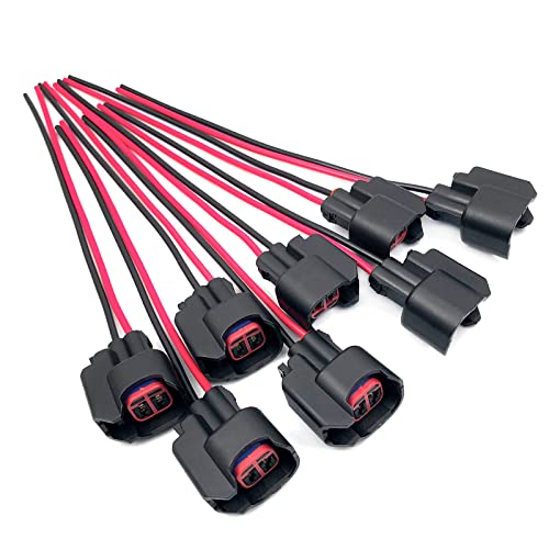 FainWan (8pcs) Fuel Injector Connector for EV6 EV14 USCAR Pigtail Harness Socket Plug Wire for LS2 LS3 LS7 Compatible with G-M Fo-rd Do-dge J-e-e-p Mustang Vehicles Bos-ch - Image 4