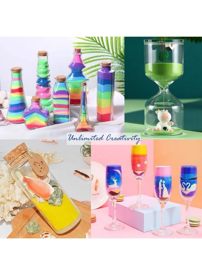 MIKIMIQI 24 Pcs Art Sand Assorted Colors Craft Sand Kit 1.25Oz Bottles Sand Arts And Crafts Kit Diy Sand Painting Vase Glass Sand Scenic Sand Wedding Sand For Decorations Party Favors - Image 5
