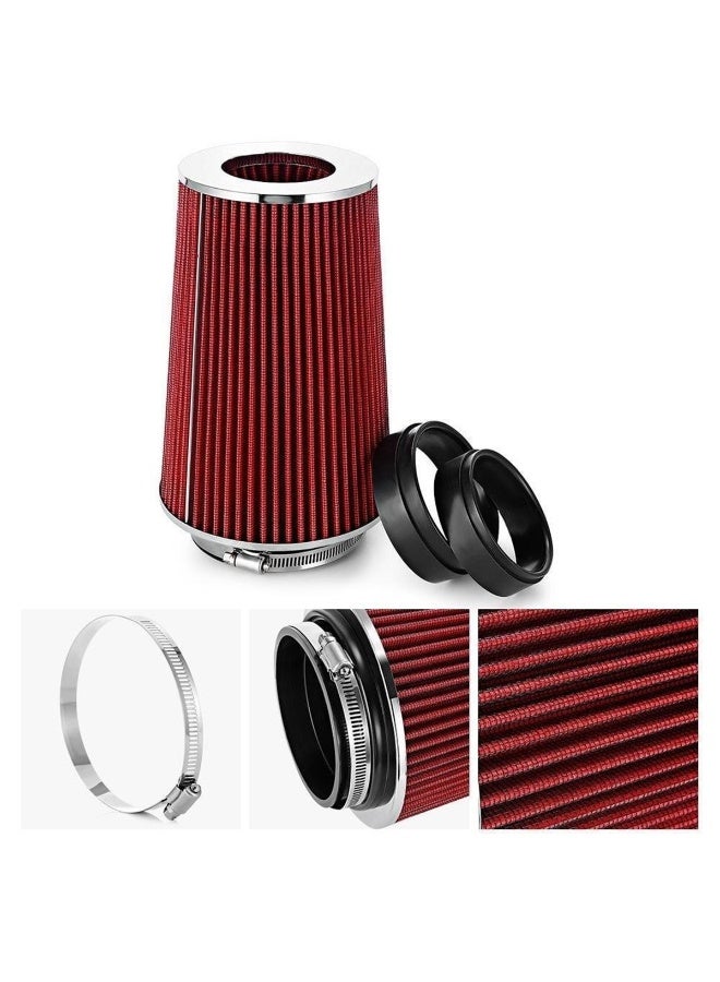 SPIDER High Performance Cone Air Filter, Washable & Reusable Intake Filter with Clamp, Universal Fit 3” 3.5” 4” Inlet, Improves Airflow & Engine Performance - 9732 - Image 1