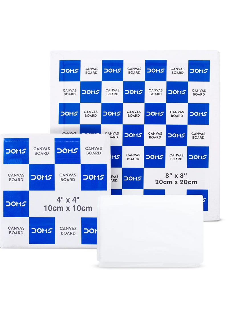 DOMS 5-Shade Fluid Acrylic Colours With Two Canvases, Apron And Handgloves Neon Colour Set - Image 3