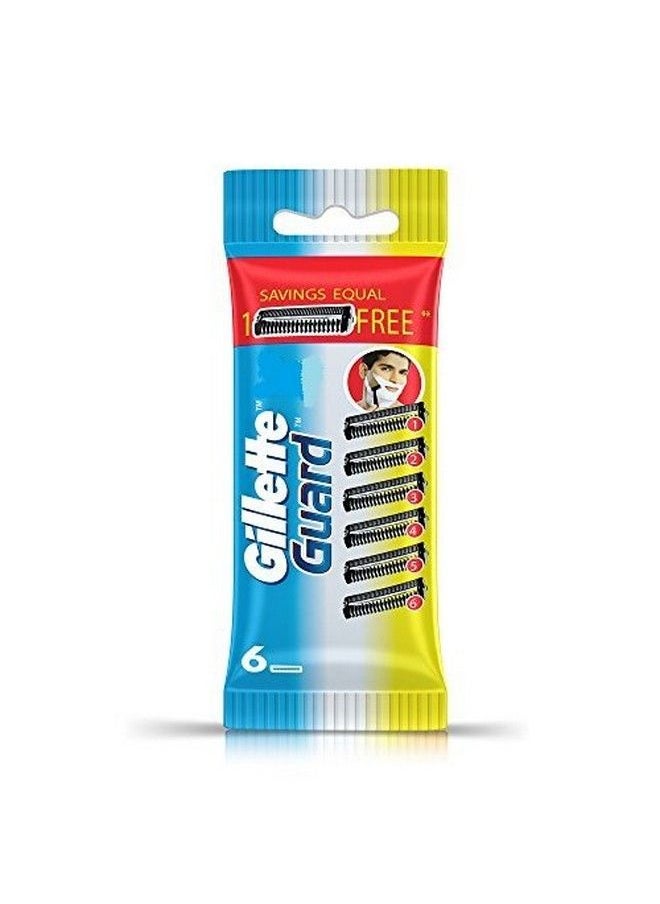 Gillette - Guard Manual Shaving Razor Blades 6 Cartridges - Image 1
